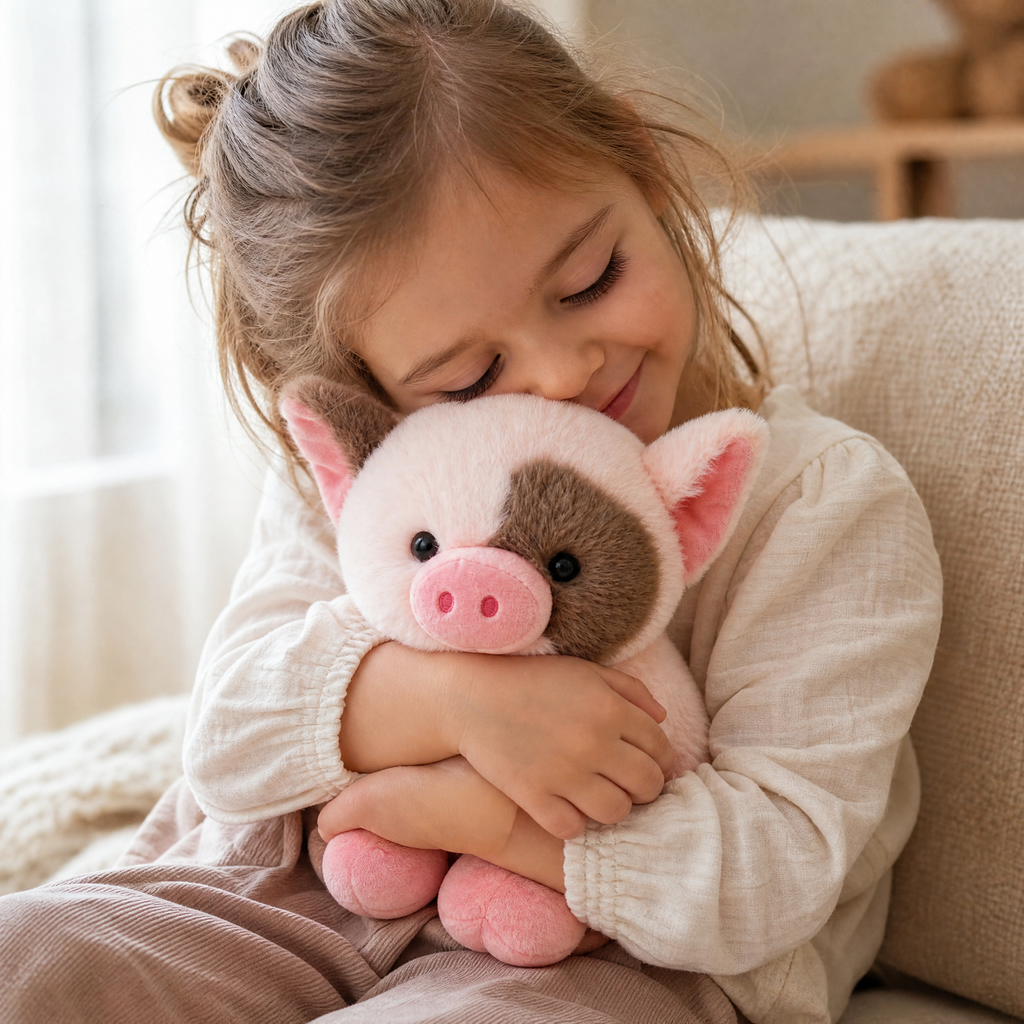 Schwein Kuscheltier Rosa-Braun 20–30 cm