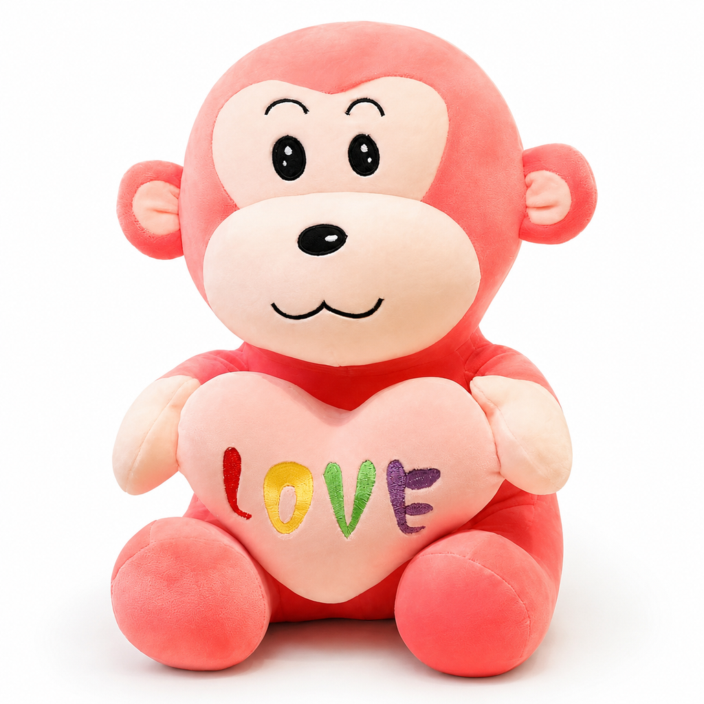 Affen Kuscheltier mit Love-Herz
