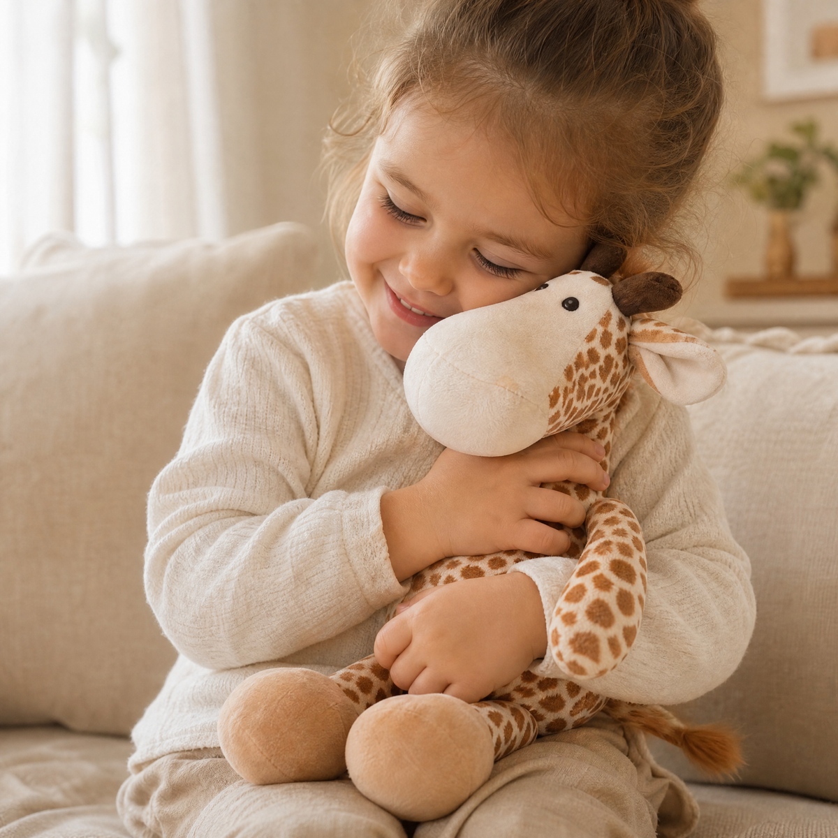 Sitzende Giraffe mit großen Hufen 25–35 cm