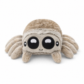 Kawaii Spinnen Kuscheltier Grau mit großen Augen